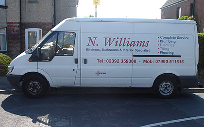 kitchen fitter Nick Williams Van